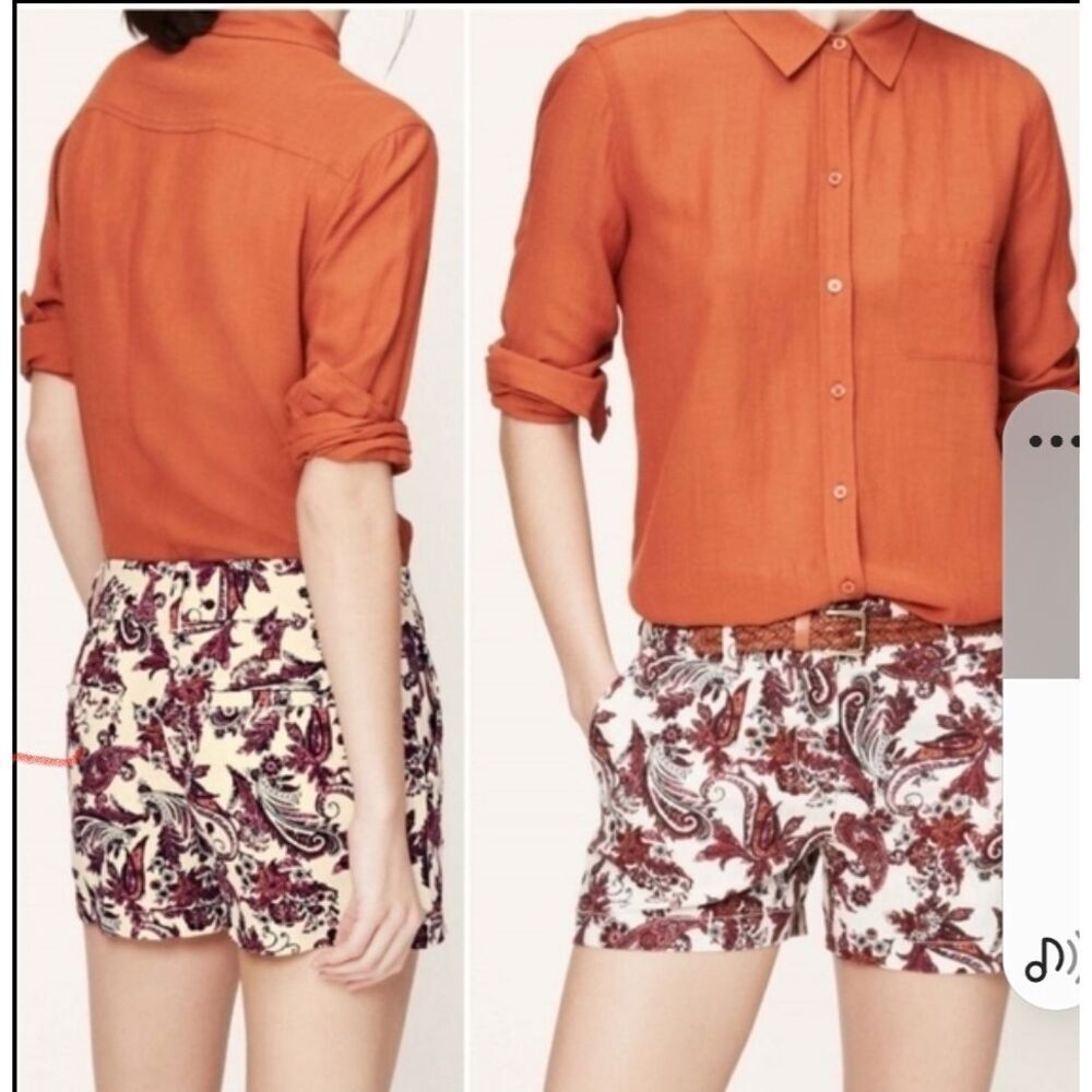 LOFT Paisley Low Rise Shorts - Picture 7 of 7